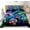 Fantasy Colorful Mushroom, variant on Dirty USA American Flag Duvet Cover Set Queen Size Textured US Federations Flags Backdrop on Rivet Board Plate Design Quilt 1Duvet Cover + 2 Pillow Cases