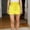 A_ Yellow, variant on Olyvenn Women's Summer Casual Marled Knit Biker Shorts High Waist White Trim Workout Gray S
