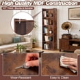 thumbnail image 6 of ZENY 5-Tiers Bookshelf Bookcase Multipurpose Display Storage 52", Rustic Brown, 6 of 8