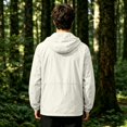 thumbnail image 7 of Sewkxo Mens Rain Jacket Lightweight Raincoat Waterproof with Hood Outdoor Windbreaker Jacket Travel Rain Jackets,White S, 7 of 7
