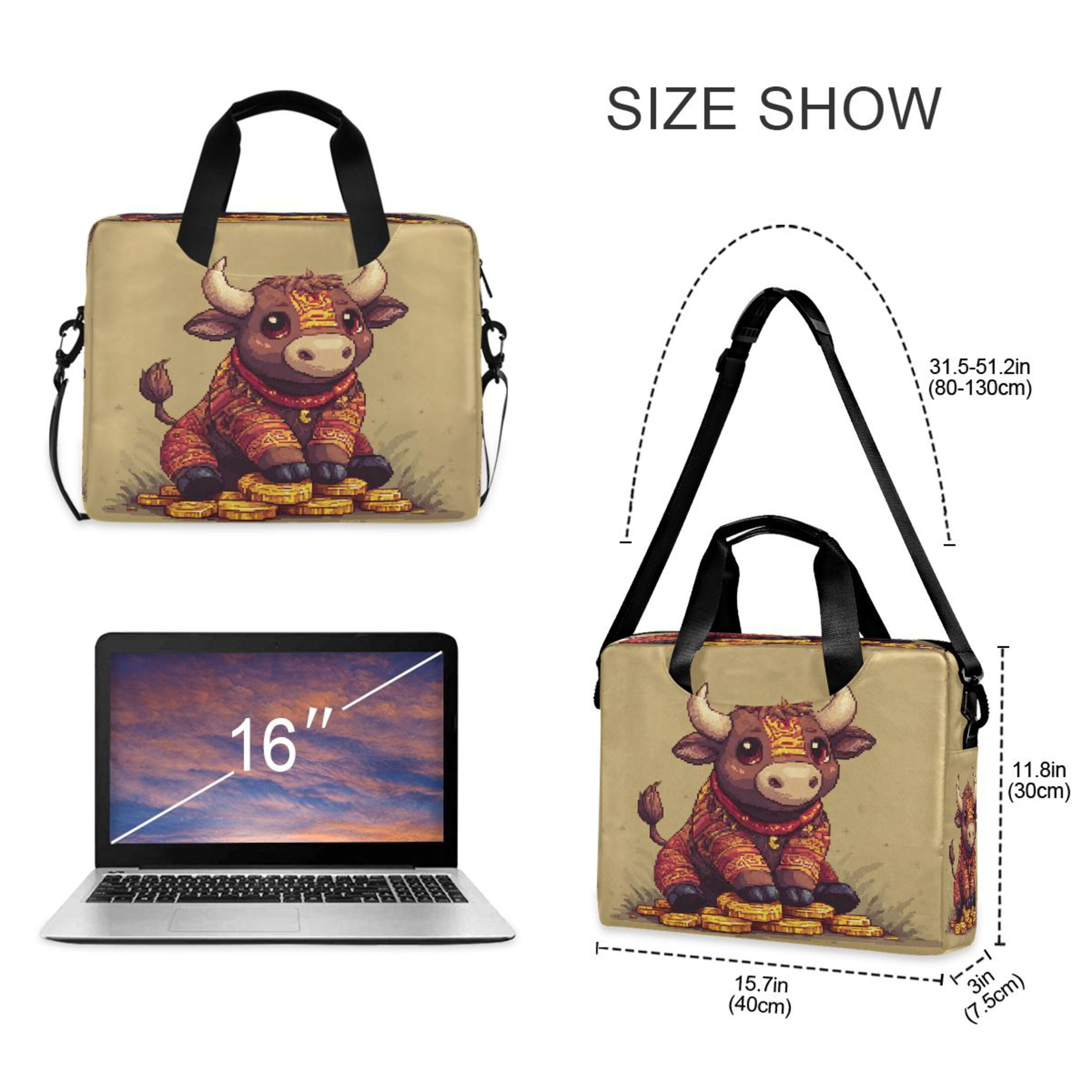 Laptop Bag Laptop Briefcase 15.7 x 3 x 11.8 Inches Laptop Bag Briefcases Laptop Storage Travel Laptop Bag Work Laptop Bag Gray Cow