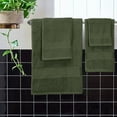 thumbnail image 4 of MALLONI HOME Ultra Soft 6 Pack Cotton Towel Set, Contains 2 Bath Towels 28x55 inch, 2 Hand Towels 16x24 inch & 2 Wash Coths 12x12 inch, Ideal Everyday use, Compact & Lightweight - Olive Green, 4 of 8