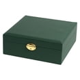 thumbnail image 1 of lionlar Boîte de Rangement pour Bijoux à Double Couche, Compartiments Multiples, Grande pour Voyage, Vert Foncé B, 1 of 8