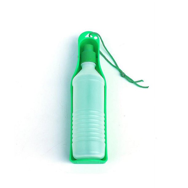 Botella de agua para perros, 250/500 ml, plástico, cuenco alimentador de agua potable para mascotas, plegable, 500 ml, verde Rojo Verde Cocina, Decoración y Otros