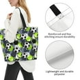 thumbnail image 3 of Fotbe Football Bolsa Tote Estética de Lona con Estampado para Mujer - Bolsa Reutilizable de Hombro Casual para Vacaciones, Compras, Trabajo y Gimnasio, 3 of 8
