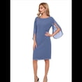 thumbnail image 1 of Vestidos de para Mujer, con Mangas Abullonadas, para Fiestas, Bodas y Cócteles Azul Pavo Real L, 1 of 5