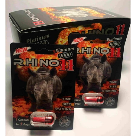 Rhino Soft Top - Rhino 11 Platinum 9000 Male Sexual Performance Enhancer (Pack of 1)