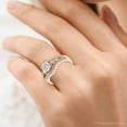 thumbnail image 5 of Pompeii 1 1/3Ct Diamond & Moissanite Designed Accent Engagement Ring in 10k Gold (G/H,I1), 5 of 6