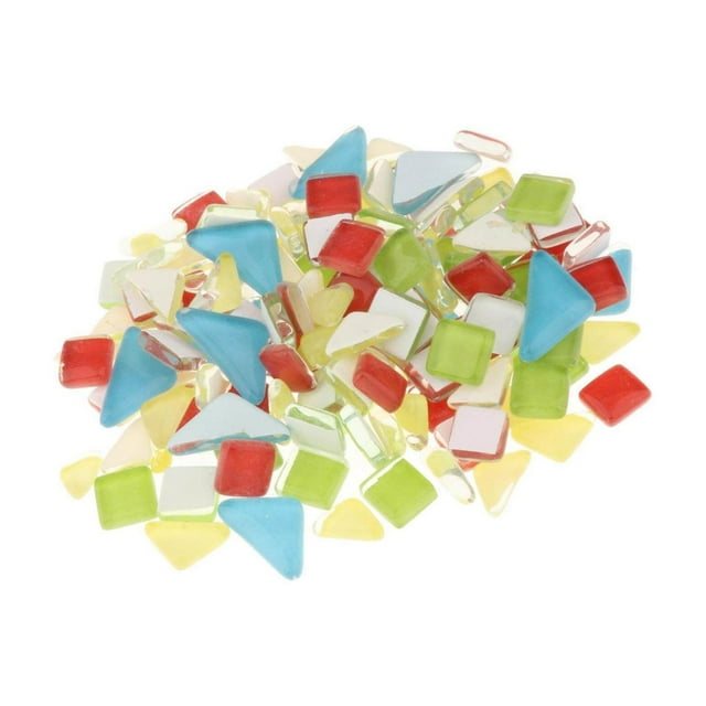 Bright Mosaic Tiles Assorted Craft Glass Pieces Stones Blue Crystal Tile Mosaic Red