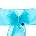 thumbnail image 3 of mds Pack of 50 Organza Chair Sash Bow Sashes for Wedding Decoration -Light Teal, 3 of 7