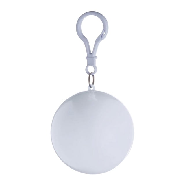 Chubasqueros de emergencia desechables bola portátil conveniente del poncho del gancho para al aire libre Blanco Zulema Bola de poncho de PVC