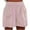 Pink, variant on Lenpel Women's Boxer Shorts Striped Elastic High Waisted Wide Leg Lounge Shorts Summer Casual Shorts with Pockets