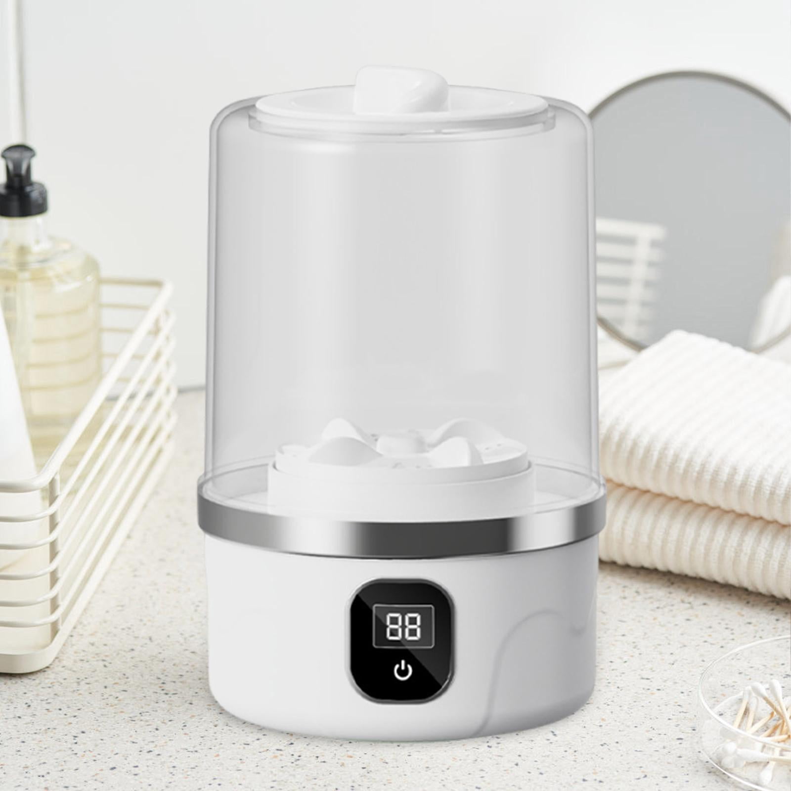 CarpNettore Mini Washing Machine Underwear Bras Socks Washer Rechargeable Laundry Appliances White