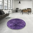 thumbnail image 4 of Ahgly Company Machine Washable Indoor Square Industrial Modern RebeccaPurple Area Rugs, 3' Square, 4 of 7