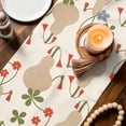 thumbnail image 3 of Beige Gourd Table Runner 72 Inches, Spring Floral Farmhouse Botanical Bed Runner Dresser Scarves Tabletop for Indoor Outdoor Parties/Ceremony/Banquet, 14" x 72", 3 of 9