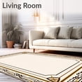 thumbnail image 2 of ODIKA 8'x10' Machine Washable Non-Slip Area Rug, Art Fan Featuring Elegant Arches and Gilded Accents High Traffic Rug with Pad, Beige, 544543, 2 of 8