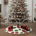 thumbnail image 5 of Salouo Hand Drawn Strawberry Christmas Tree Skirt 48" Farmhouse Christmas Decorations Snowman Xmas Tree Skirt Tree Mat for Holiday Party Decor, 5 of 8