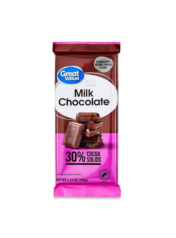 Great Value Milk Chocolate Bar, 3.52 oz