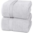 thumbnail image 1 of Toalla de baño Utopia Towels, lujosa sábana de baño gigante, 2 unidades, plateada, 1 of 9