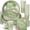Green, variant on 250 Pcs Mr. and Mrs. Bridal Shower Plates Napkins Sets 50 Pcs 9'' Dinner Plates and 7'' Dessert Plate and 9oz Cups 100 Napkins Serves 50 Party Supplies Bridal Shower Engagement Decoration