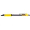 Hub Pen 588YEL-BLUE MaxGlide Click Tropical Yellow Pen - Blue Ink - Pack of 250