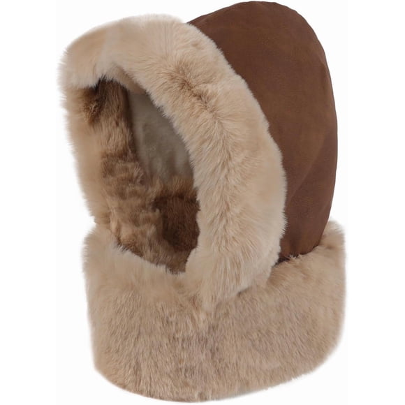 HUGFEGWE Women Mens Winter Trapper Hat Outdoor Warm Ushanka Cap with Faux Fur Earflaps Russian Faux Fur Earflaps Trapper Hat CA919-151014