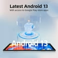 thumbnail image 3 of 10inch Android 13 Table, 6GB RAM 64GB ROM 128GB Expand, Quad-core Processor, 1280x800 IPS HD Touch Screen Tablet, Dual Camera, Bluetooth, 5000mAh Battery,Silver, 3 of 6