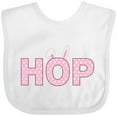 thumbnail image 3 of Inktastic Hop Bunny Ears in Pink Boys or Girls Baby Bib, 3 of 4