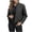Black, variant on Women's Faux Leather Motorcycle Jacket Long Sleeve Hoodless Moto Biker Outwear with Stand Up Collar and Zipper Front | Casual Edgy Jacket for Daily Wear, Work, or Night Out