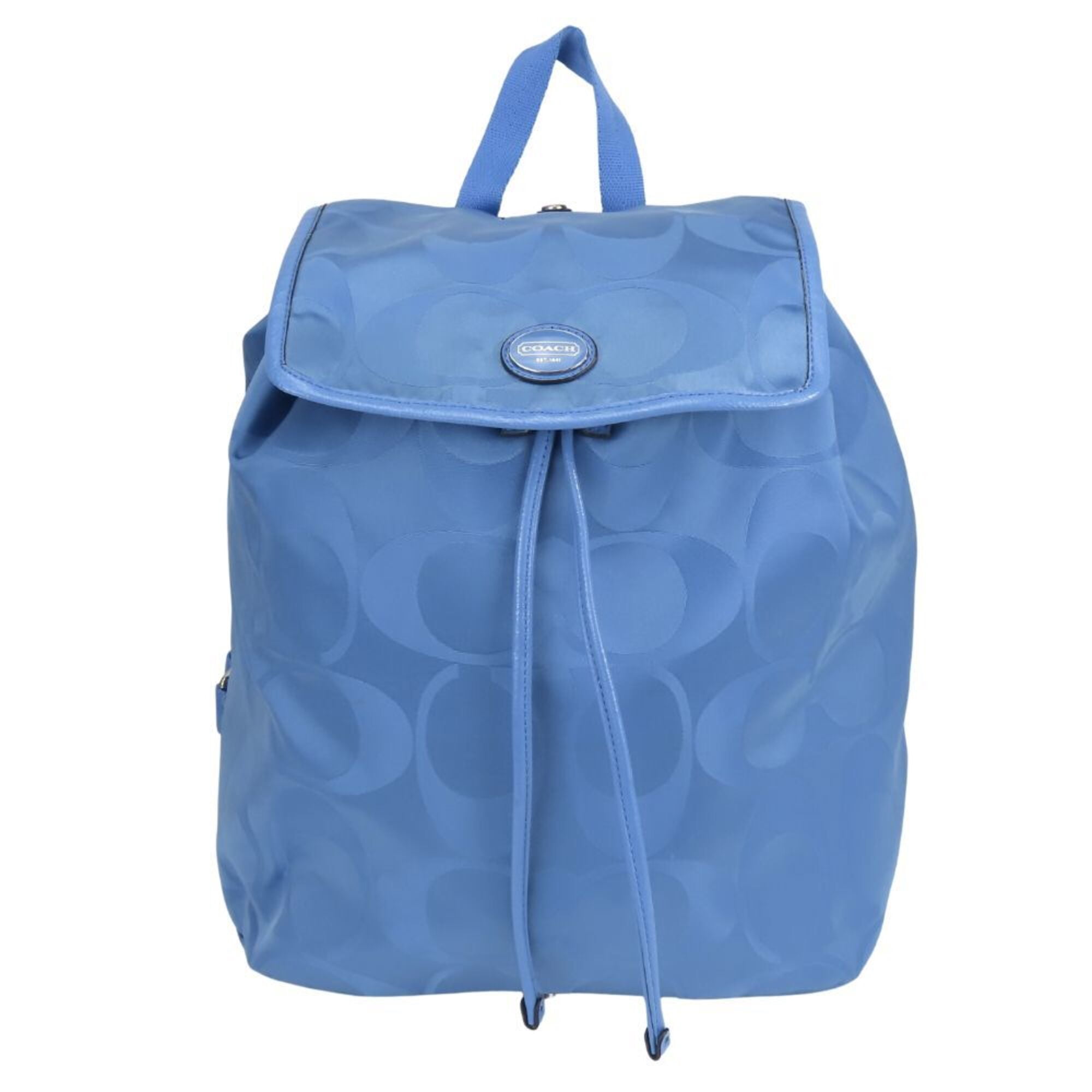 Pre-Owned Coach Backpack/Daypack Signature F77350 Nylon Leather Blue  Women's COACH
