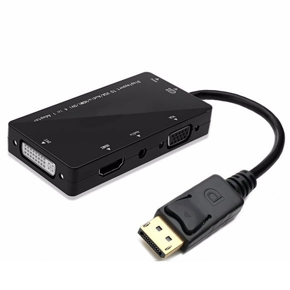 axGear DisplayPort 1.2a to 4K HDMI Dual Link DVI VGA Passive Adapter 4 in 1 with Audio