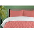 thumbnail image 4 of Ambesonne Peach Pink Duvet Cover Set, Chevron Lines Tiles, 2-Calking, Coral Cream Salmon, 4 of 6