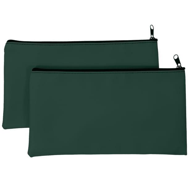 2 uds. Bolsas para billetes con cremallera, bolsas para dinero, bolsas para recibos, bolsas para depósitos bancarios, bolsas para dinero con cremallera