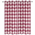 thumbnail image 4 of Outdoor Curtains for Patio Waterproof Wine Red Buffalo Check Plaid Indoor/Outdoor Curtain Tiebacks Farmhouse Style Privacy Sun Block Grommet Drapes for Pergolas Gazebo Porch 2 Panel 54x95 Inch, 4 of 9