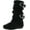Black, variant on Lucky Top Girls Bank-21K Slouch Double Buckle Suede Boots with Zipper