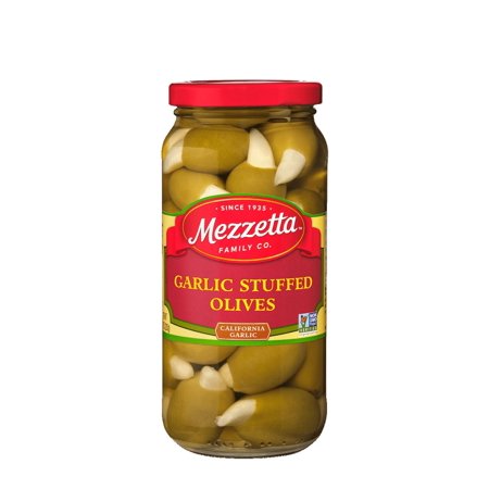 Pack of 6, Mezzetta Garlic Stuffed Olives, 10 oz