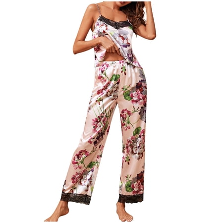 

B91xZ Lingerie For Women Trouser Polyester strappy bedroom Lady Lingerie for Women Valentine s Day Pink L