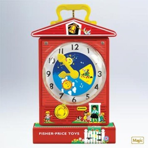 Hallmark 2011 Music Box Teaching Clock Fisher Price QXI2459