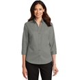 thumbnail image 1 of Port Authority Ladies 3/4-Sleeve SuperPro Twill Shirt. L665, 1 of 2