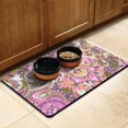 thumbnail image 3 of Dog Food Mat Featuring Mandala Exotic Artistic Elegant Classic Chic Aesthetic Vibrant Indian Tribal Design, Durable Waterproof Non-Slip, 3 of 7