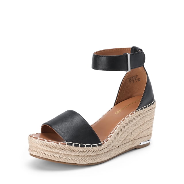Sandalia Plataforma con Cuña DREAM PAIRS DWUMPS2505 para Mujer en Negro