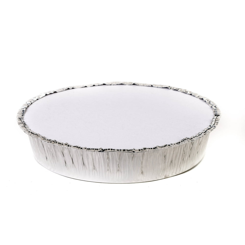 EcoQuality 9 Inch Disposable Round Aluminum Foil TakeOut Pans with