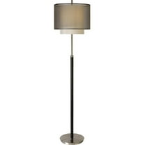 BF7134-Acclaim Lighting-Roosevelt - One Light Floor Lamp - 61 Inches Wide by 15.5 Inches High-Brushed Nickel/Expresso Finish-Smoke Glass Color