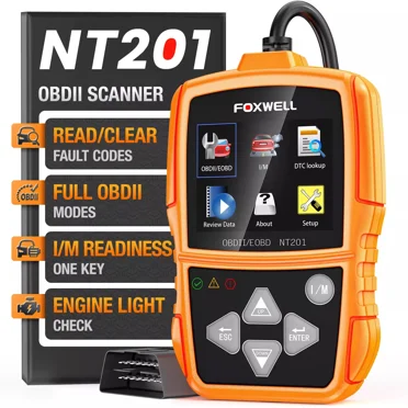 FOXWELL NT201 OBD2 Scanner Car Code Reader Check Engine Light Reader OBDII EOBD Car Computer Diagnostic Scan Tool Auto Fault Code Scanner for All Cars After 1996