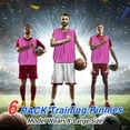 thumbnail image 5 of Scrimmage Training Vest 17x11" Soccer Jersey Sport Team Pinnies, Pink 6 Pack, 5 of 7