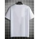 thumbnail image 4 of Camiseta elegante con estampado geométrico para hombre, top informal de verano, cómoda y de moda, cuello redondo, manga corta, adecuada para uso diario. Camiseta para adultos, hombres, mujeres, adoles, 4 of 6