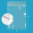 thumbnail image 2 of GPI 4” x 5” Reclosable Ziplock Bag 2 Mil Clear Zipper Bags, 100-Pack, 2 of 5