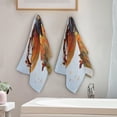 thumbnail image 3 of Pumpkins Scarecrow Fall Hand Towels for Bathroom, Autumn Field Magic Kitchen Towel 2 PCS Ultra Soft and Highly Absorbent Decorative Fingertip Face Bath Towels for Spa & Hotel, 28.3"x 14.4", 3 of 4