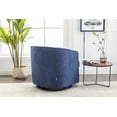 thumbnail image 5 of 360-Degree Swivel Accent Chair,Swivel Barrel Club Chair with Cushion and High Backrest, Leisure Arm Chair for Nursery, Living Room, Vanity Bedroom, Office, Lounge (Navy), 5 of 9