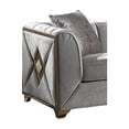 thumbnail image 3 of Pemberly Row Modern Sofa in Gold Finish Made with Wood in Cream Color, 3 of 7